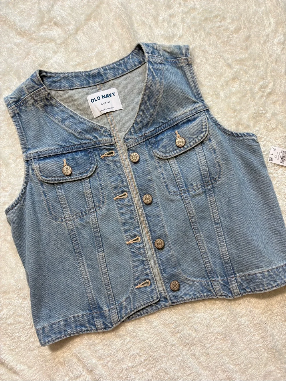 Old Navy Girls Light Blue Denim Vest